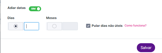 print 3 adiar datas do salvar como